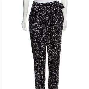 Diane Von Furstenberg Silk Straight Leg Pant
